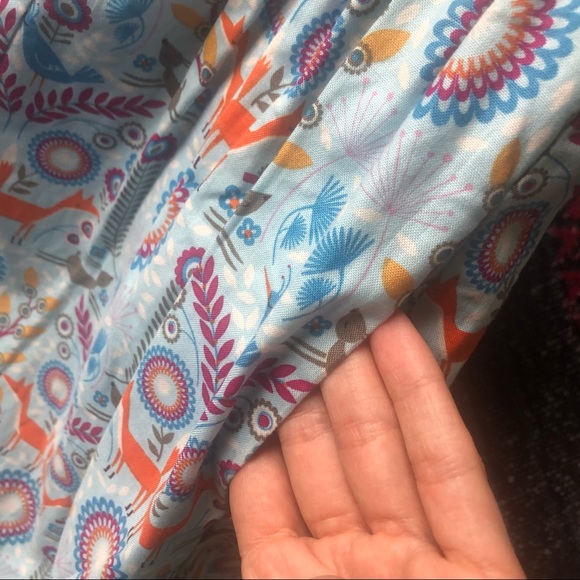 ❤️ModCloth Woodland Animal Print Dress Pockets Hand In Craft XS - Picture 6 of 8